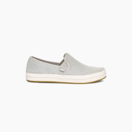 UGG Bren Slip-On Grey Purple Sneakers for Women (WDVR72860)